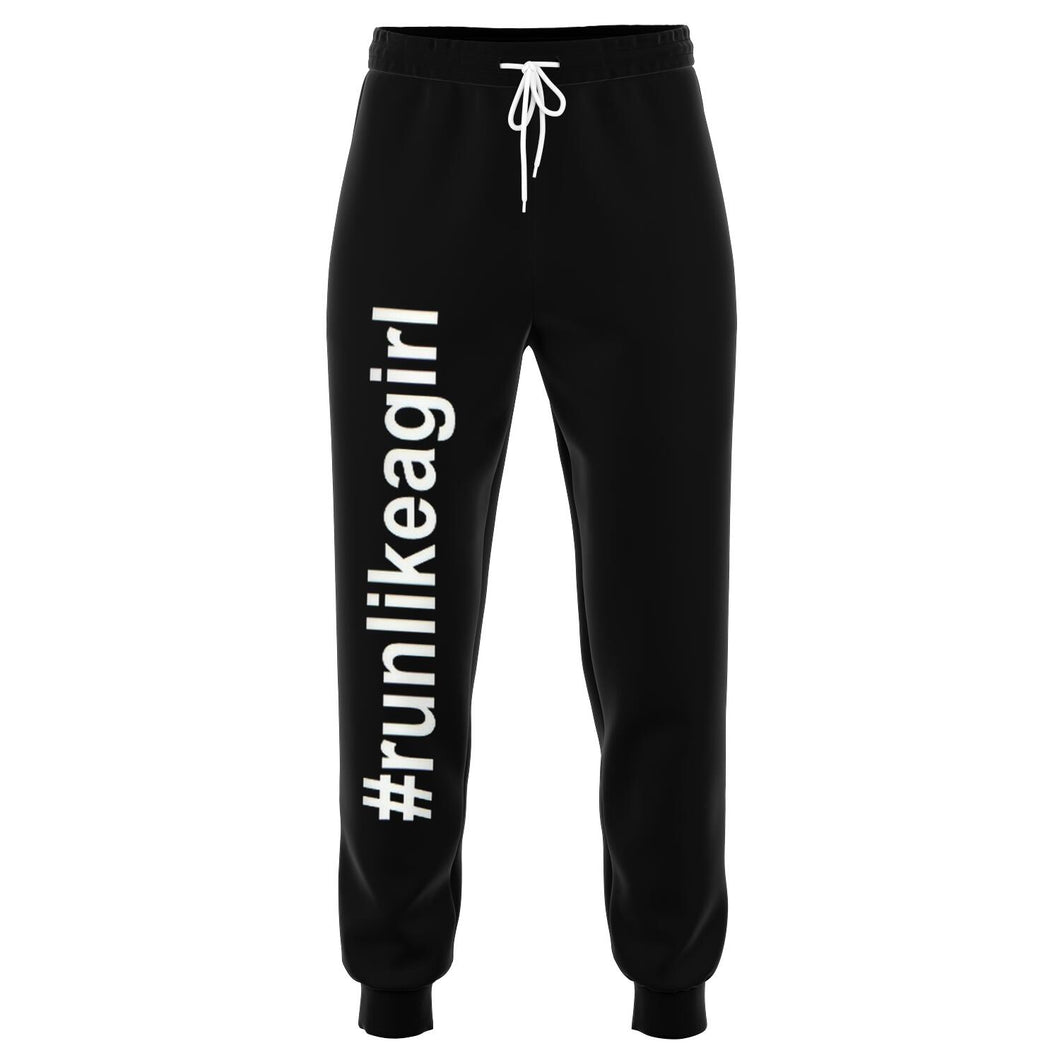 Jogging Pants Run Like A Girl Black