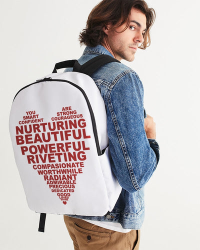 Heart Motivational Large Backpack